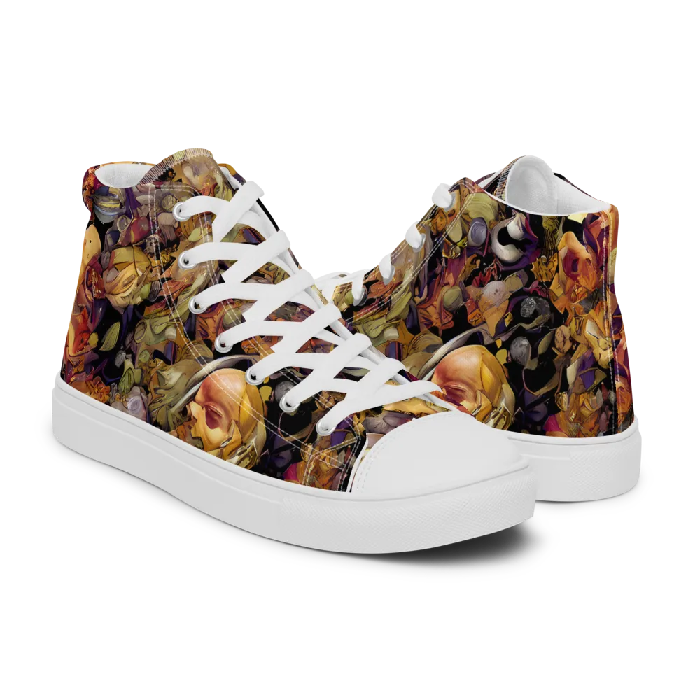 Arcimboldo Abundance on Women's High Top Canvas Shoes — Right