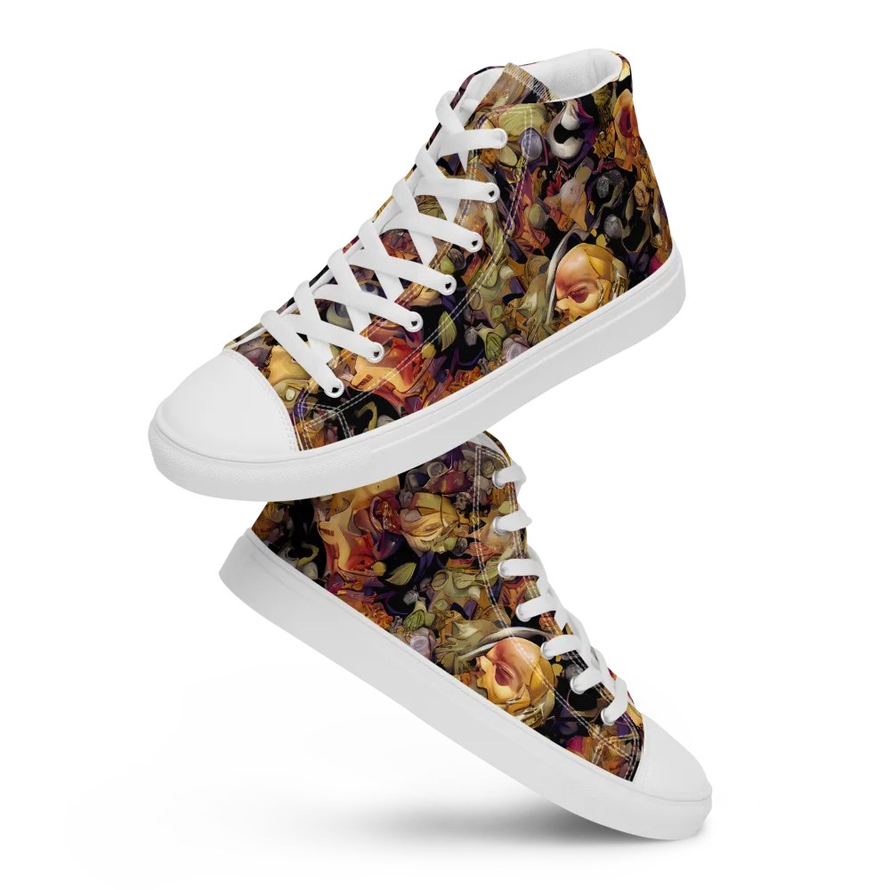 Arcimboldo Abundance on Women's High Top Canvas Shoes — Front