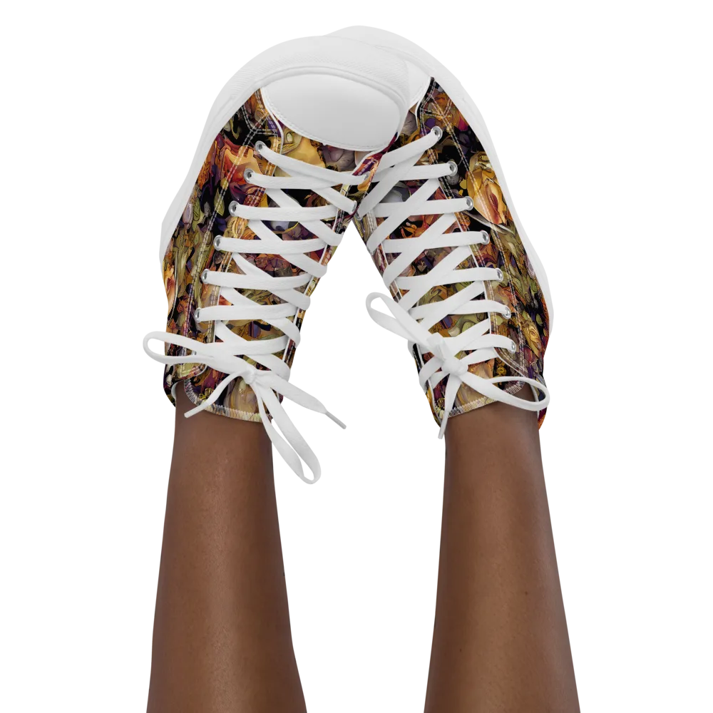 Arcimboldo Abundance on Women's High Top Canvas Shoes — Front