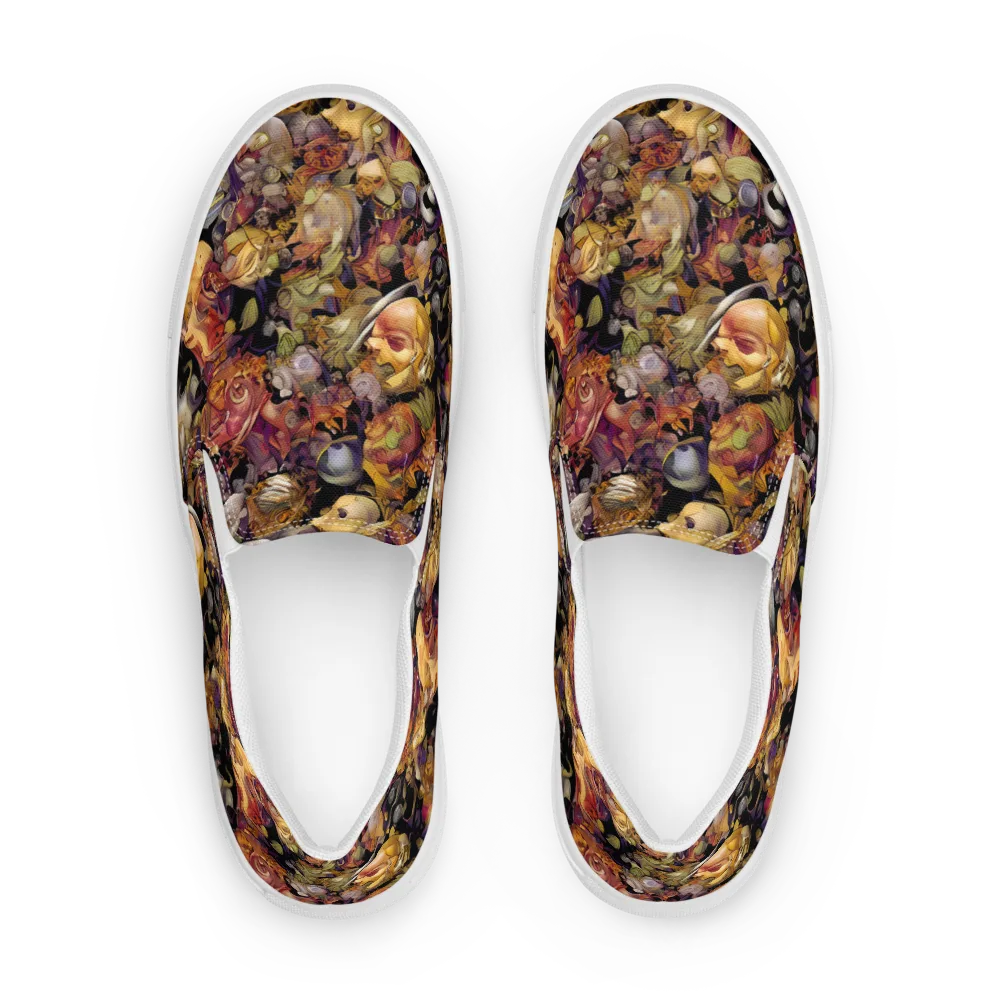 Arcimboldo Abundance on Men's Slip-On Canvas Shoes — Front