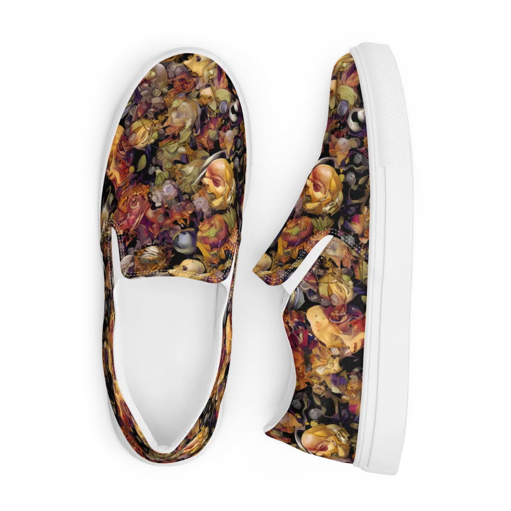Arcimboldo Abundance on Men's Slip-On Canvas Shoes — Front