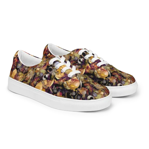 Arcimboldo Abundance on a Men's Lace-Up Canvas Shoes