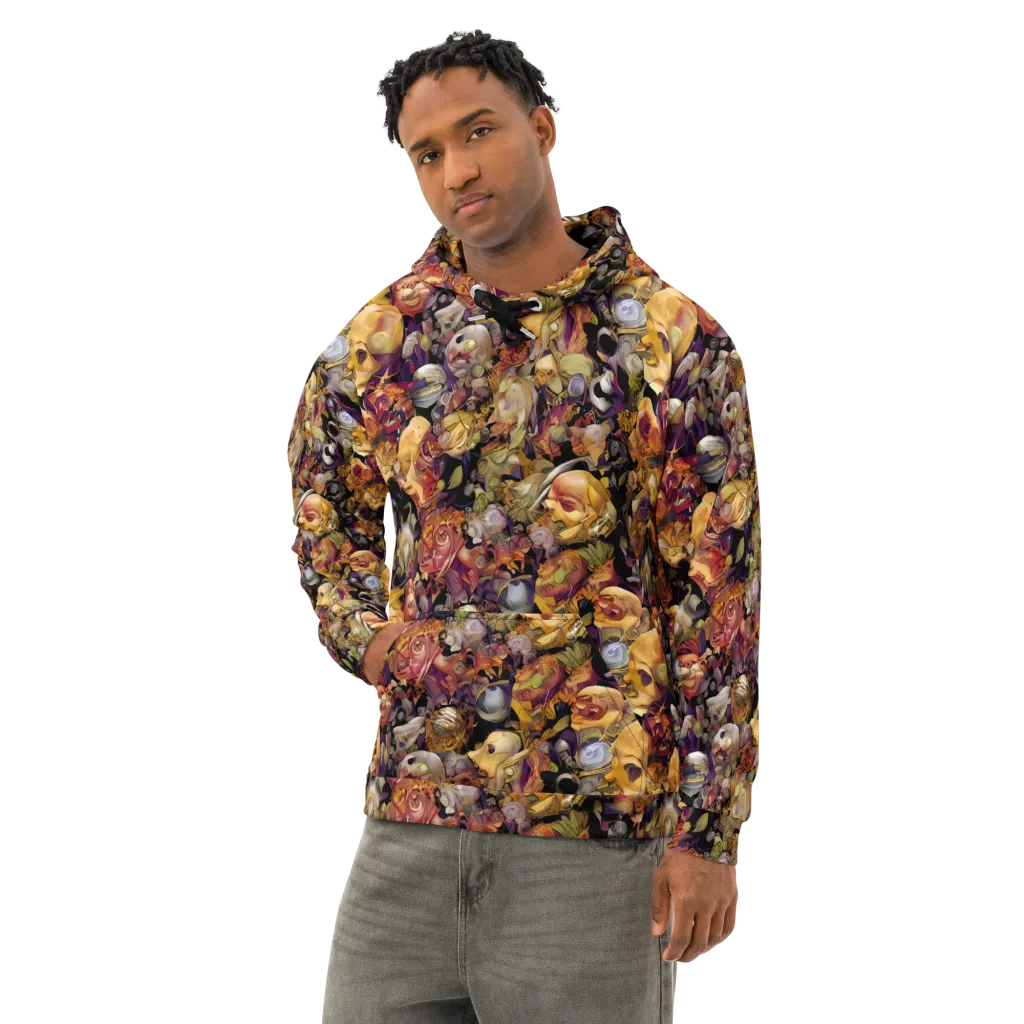 Arcimboldo Abundance on Cotton Hoodie — Left Front