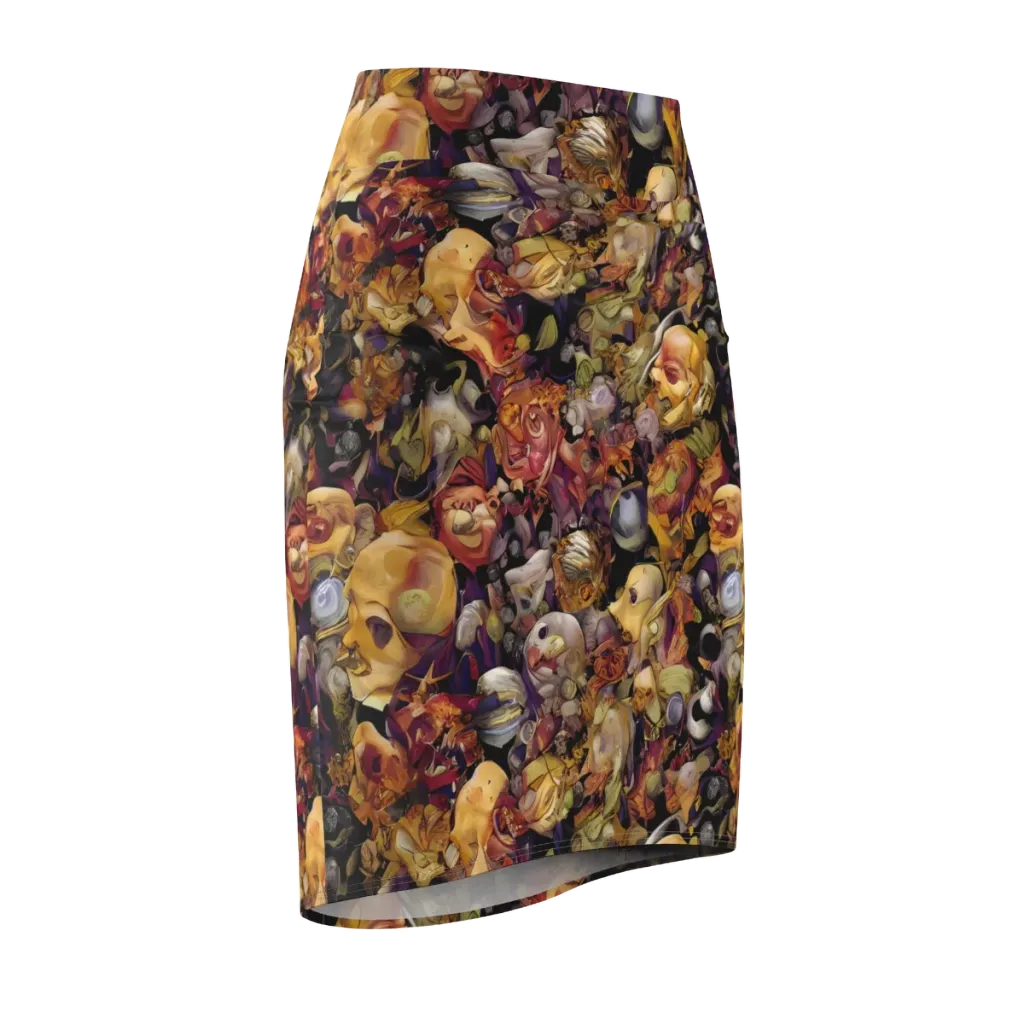 Arcimboldo Abundance on Pencil Skirt — Front Side