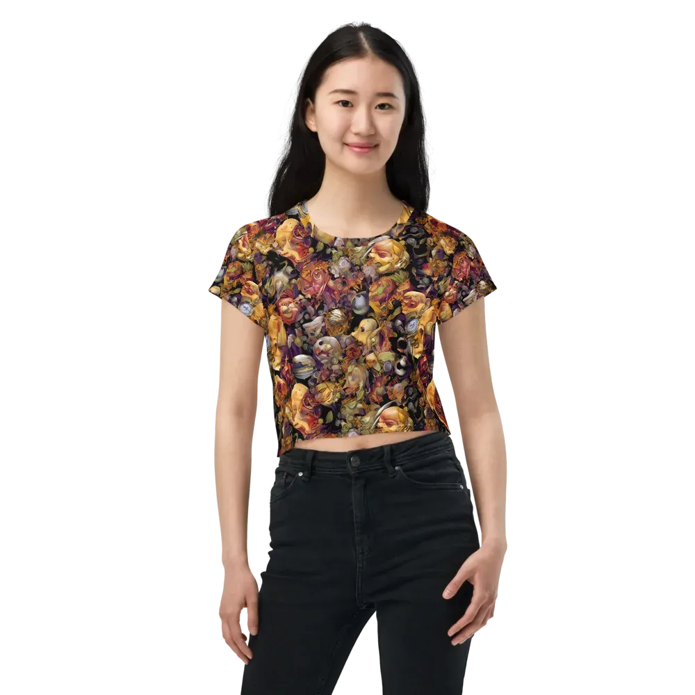 Arcimboldo Abundance on Crop Tee — Front