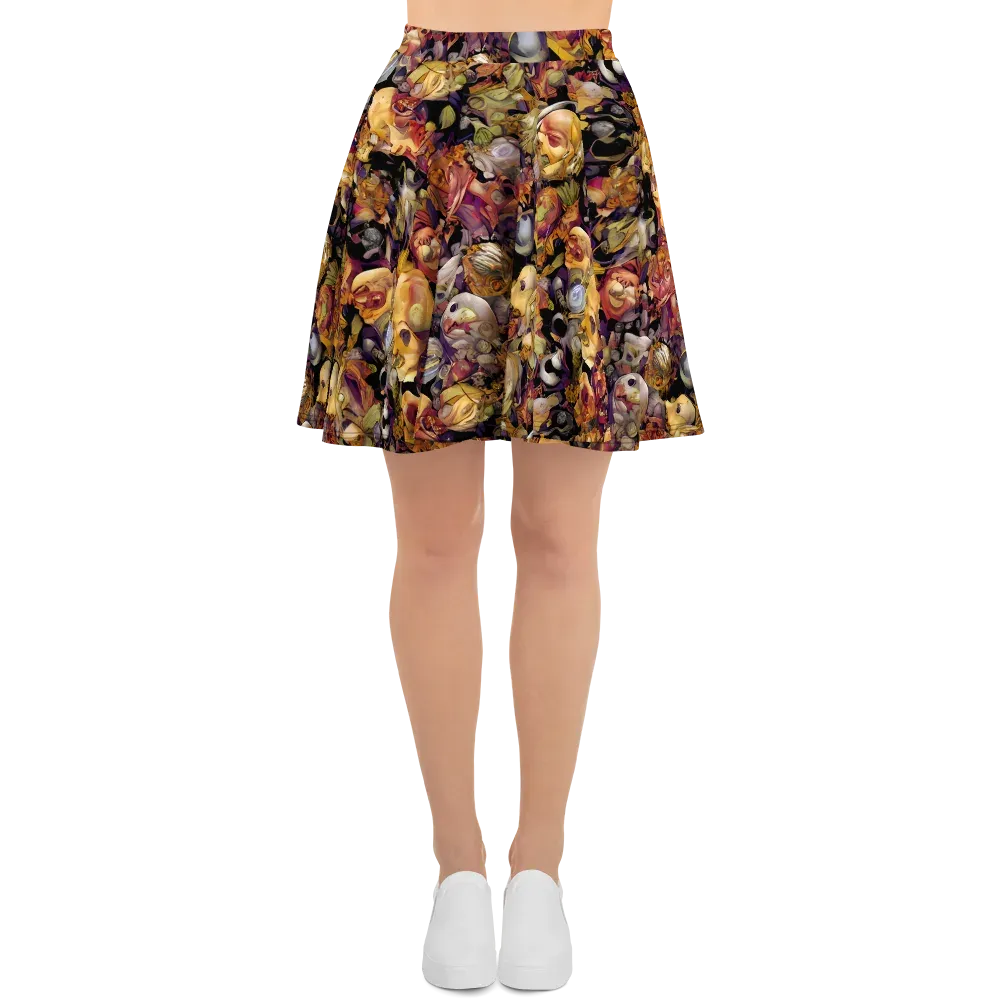 Arcimboldo Abundance on Skater Skirt — Front