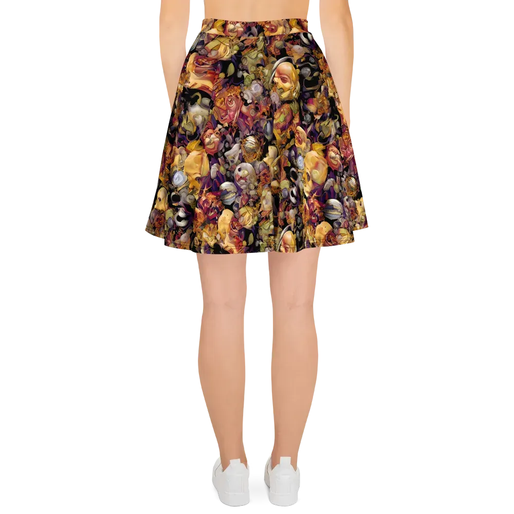 Arcimboldo Abundance on Skater Skirt — Back
