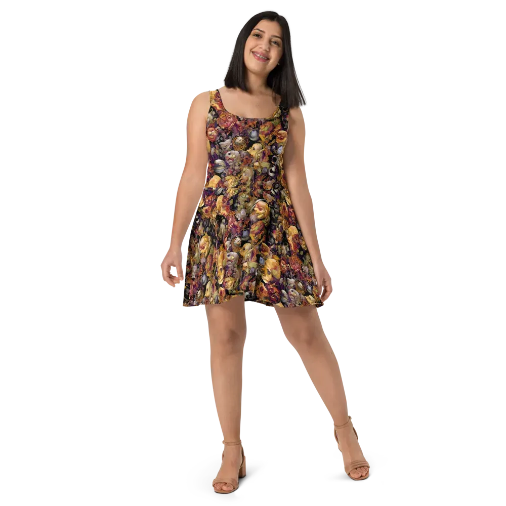 Arcimboldo Abundance on Skater Dress — Front