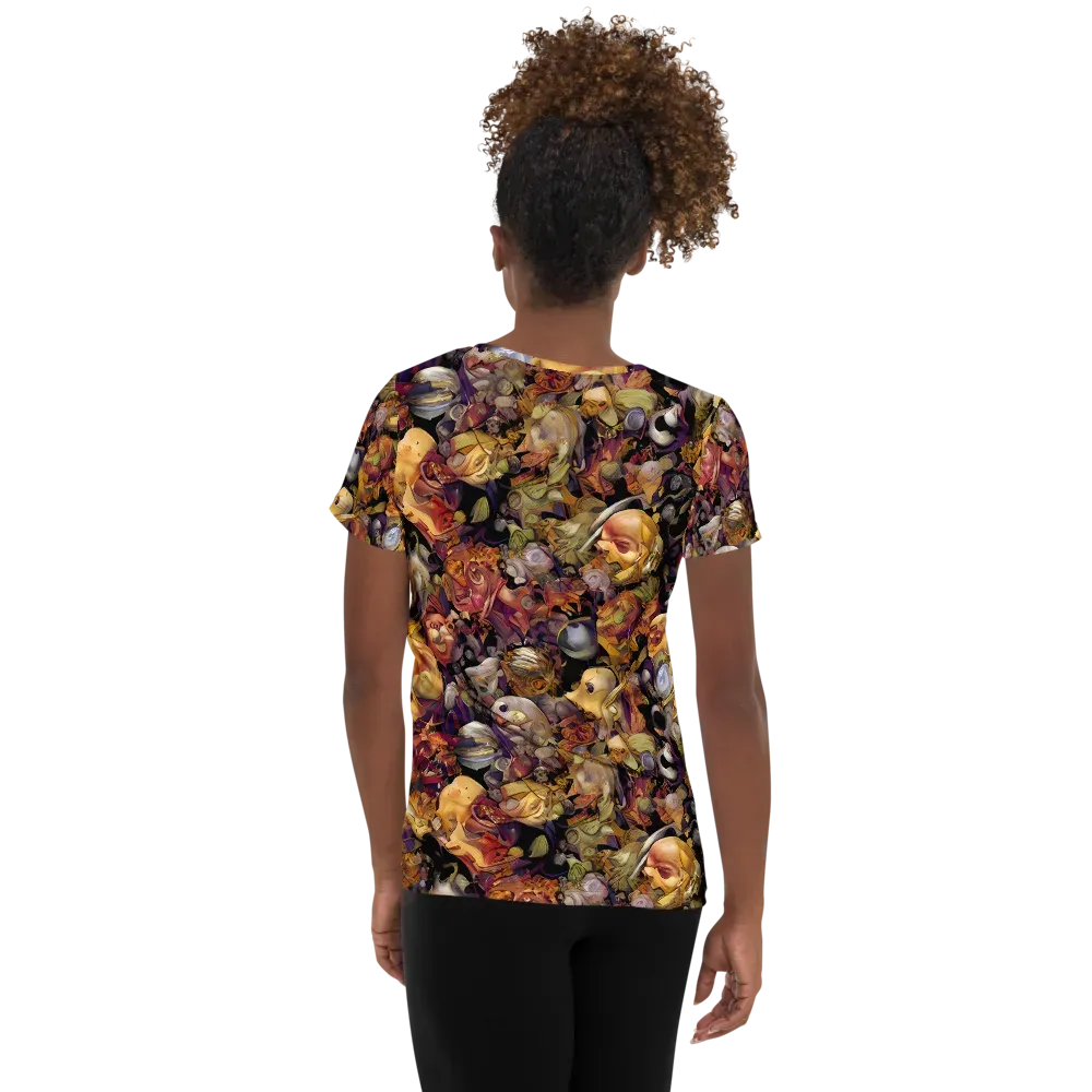Arcimboldo Abundance on Women's Athletic T-Shirt — Back