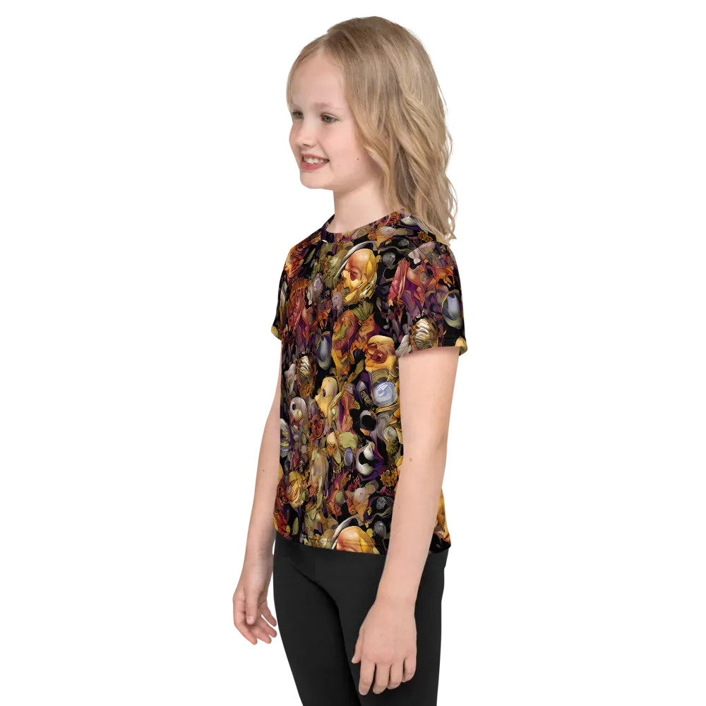 Arcimboldo Abundance on Kids Crew Neck T-Shirt — Left