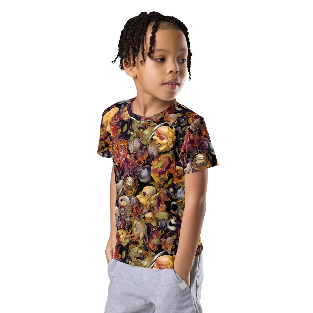 Arcimboldo Abundance on Kids Crew Neck T-Shirt — Left Front