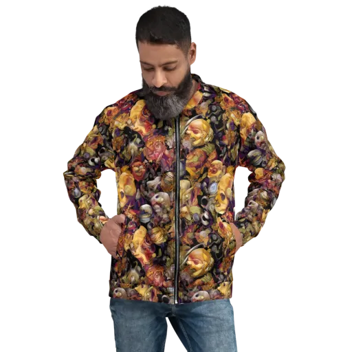 Arcimboldo Abundance on a Bomber Jacket