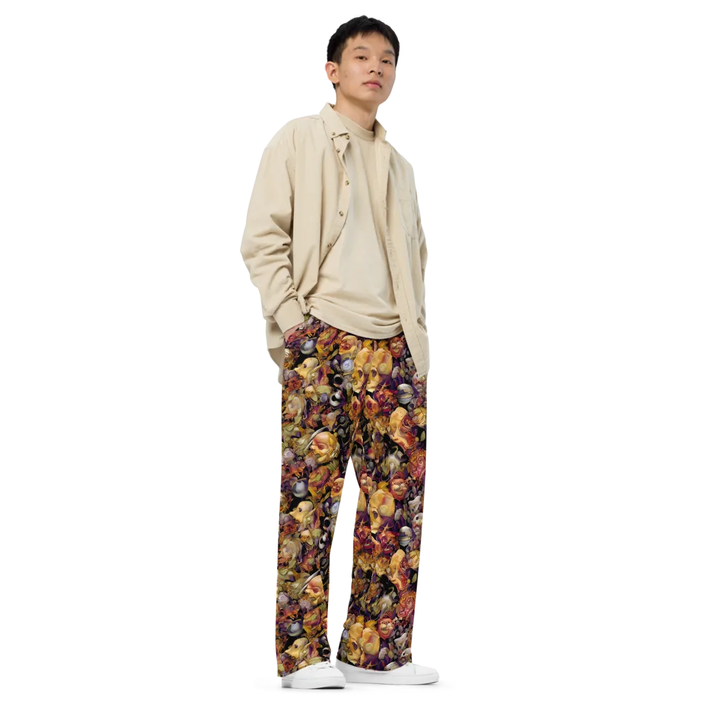Arcimboldo Abundance on Wide-Leg Pants — Right Front