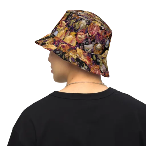 Arcimboldo Abundance on a Reversible Bucket Hat