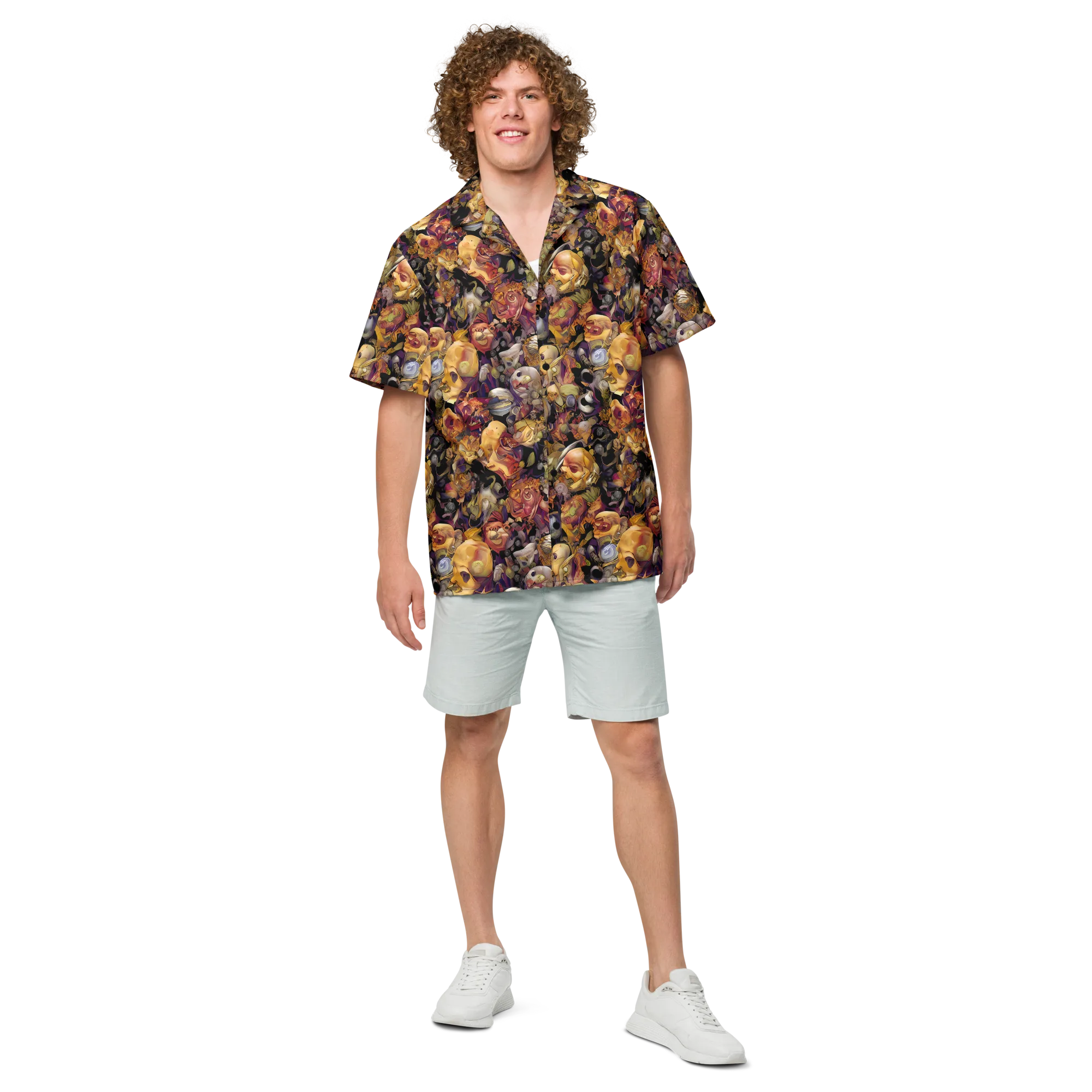 Arcimboldo Abundance on Button Shirt — Front