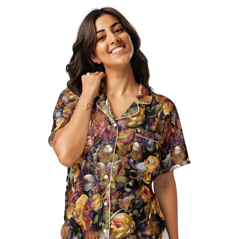 Arcimboldo Abundance on Women's Short Sleeve Pajama Top — Front
