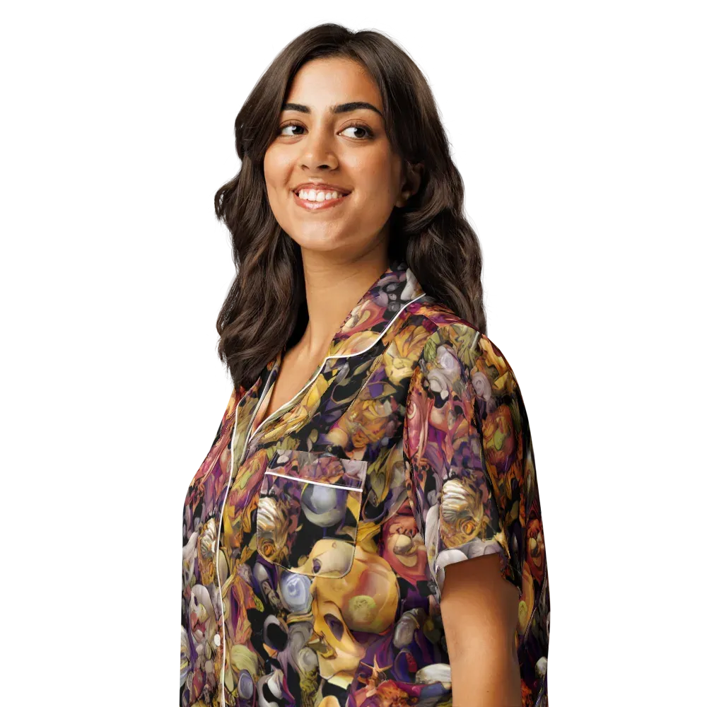 Arcimboldo Abundance on Women's Short Sleeve Pajama Top — Left Front