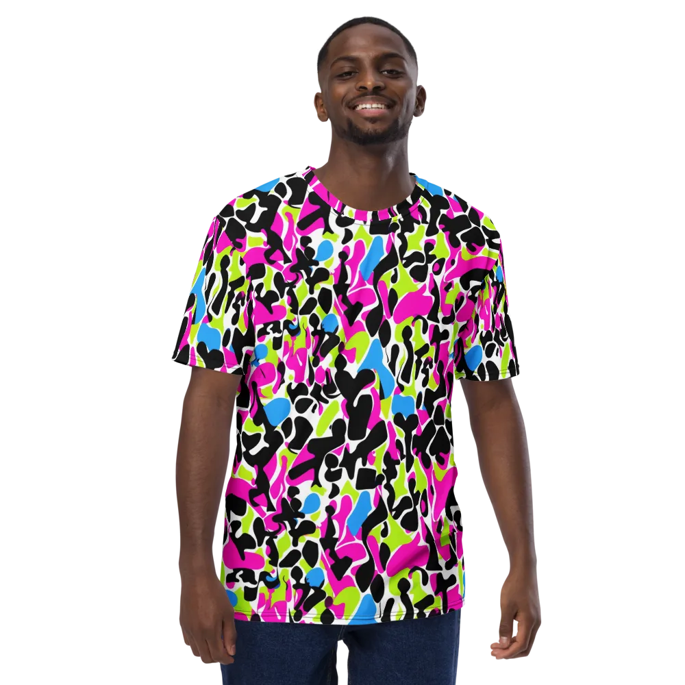 Electric Ink Garden on Men's Crew Neck T-Shirt — Front