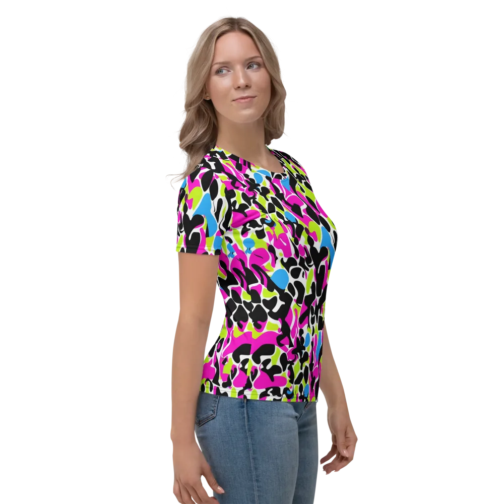 Electric Ink Garden on Women's Crew Neck T-Shirt — Right