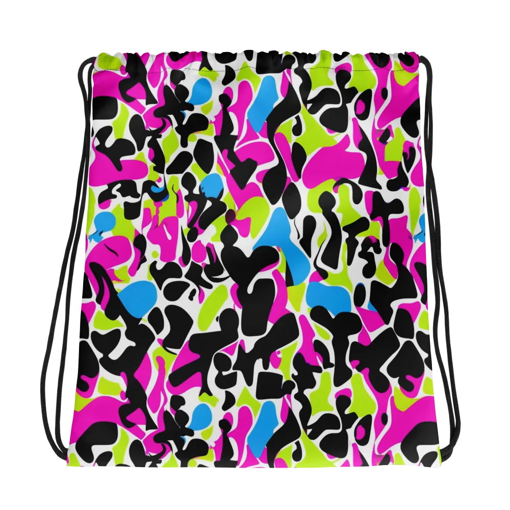 Electric Ink Garden on Drawstring Bag — Photo
