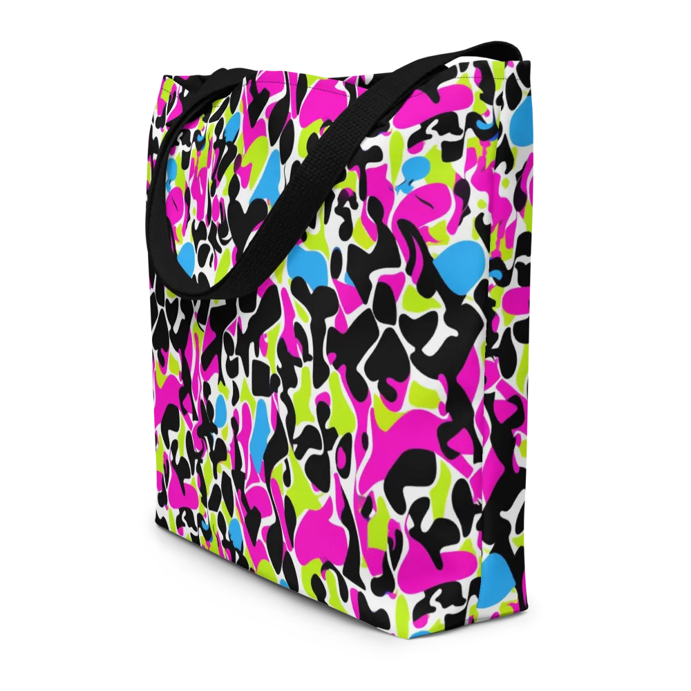 Electric Ink Garden on Large Tote Bag W/ Pocket — Front