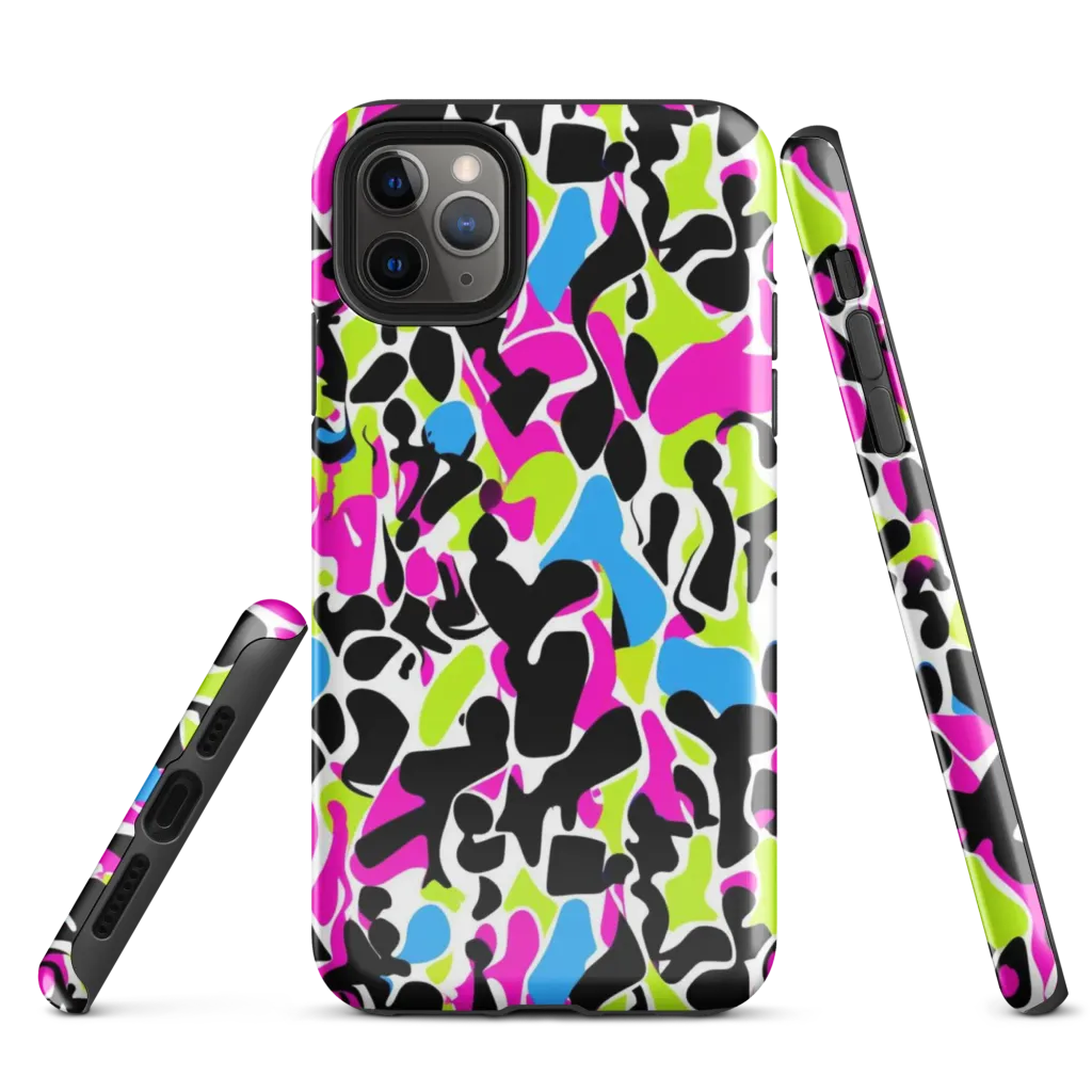 Electric Ink Garden on Tough Case for iPhone® — Front