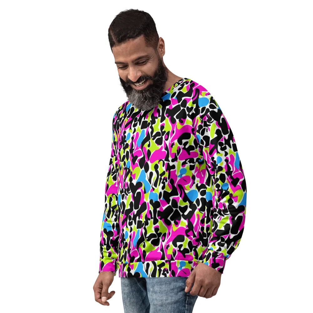 Electric Ink Garden on Sweatshirt — Left Front