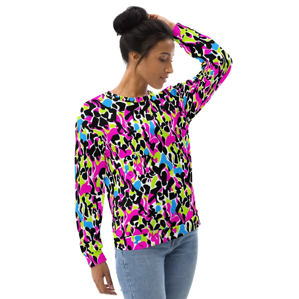 Electric Ink Garden on Sweatshirt — Right Front