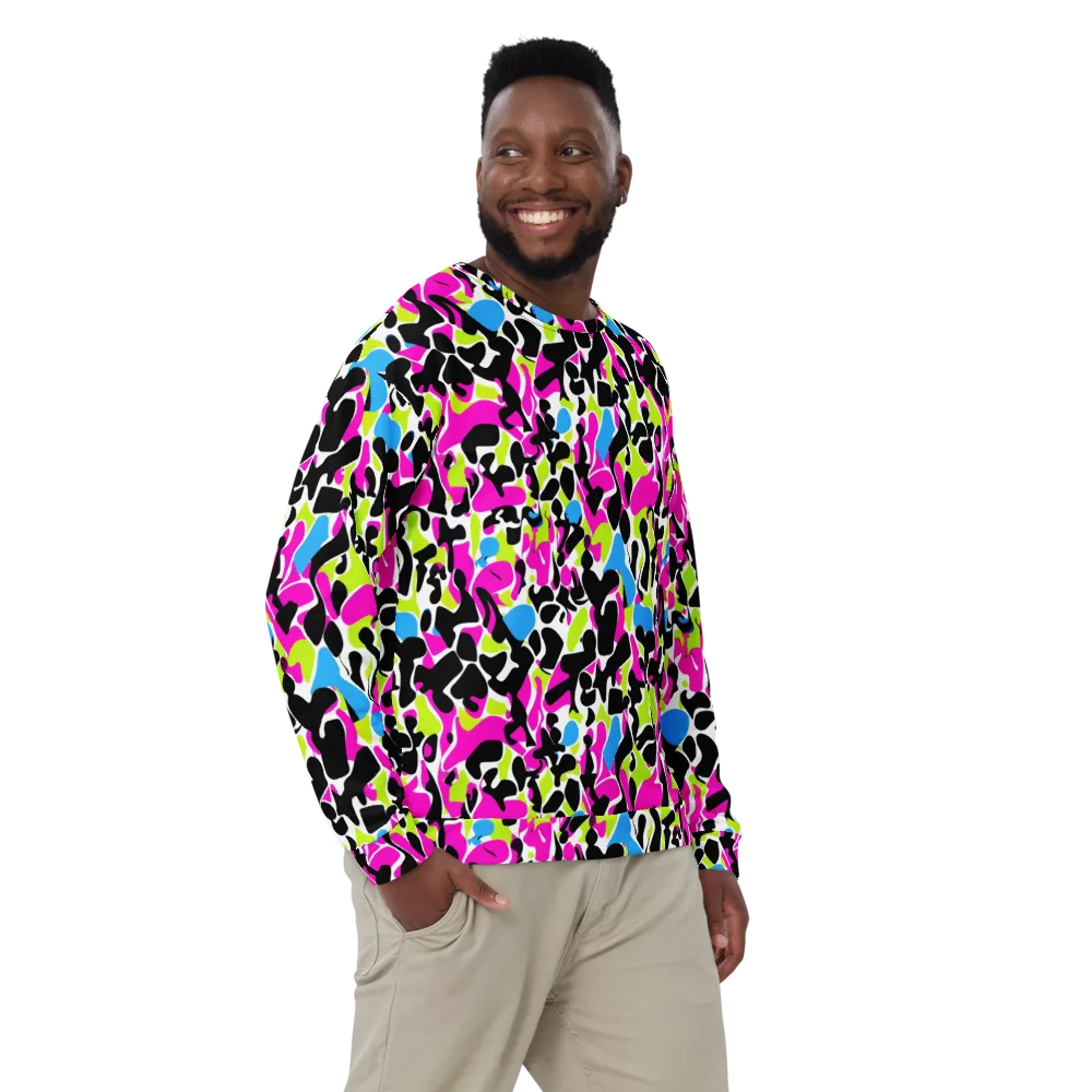 Electric Ink Garden on Sweatshirt — Front