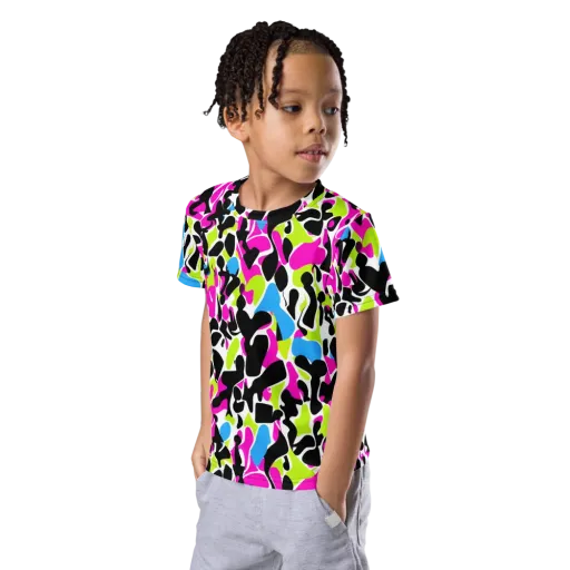 Electric Ink Garden on Kids Crew Neck T-Shirt