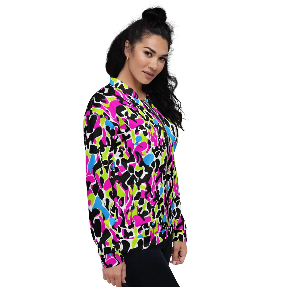 Electric Ink Garden on Bomber Jacket — Right