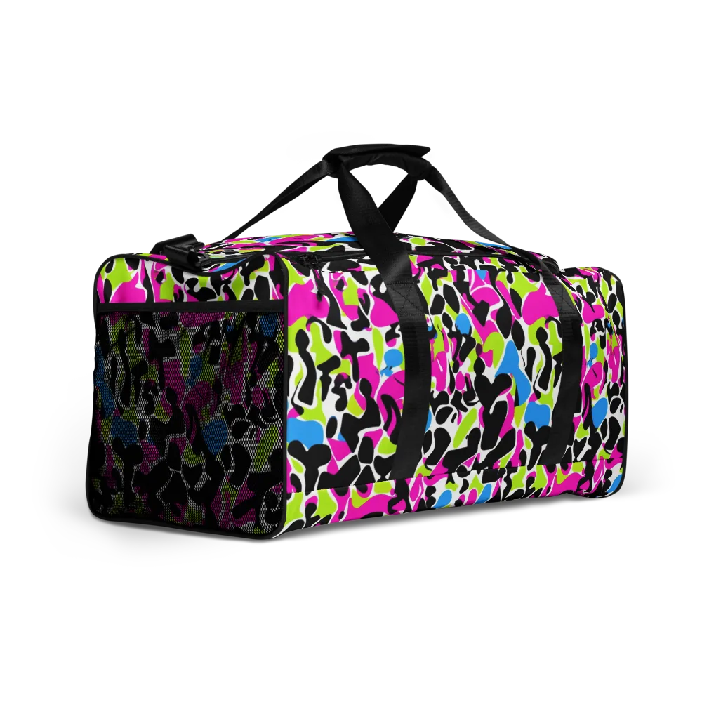 Electric Ink Garden on Duffle Bag — Right Front