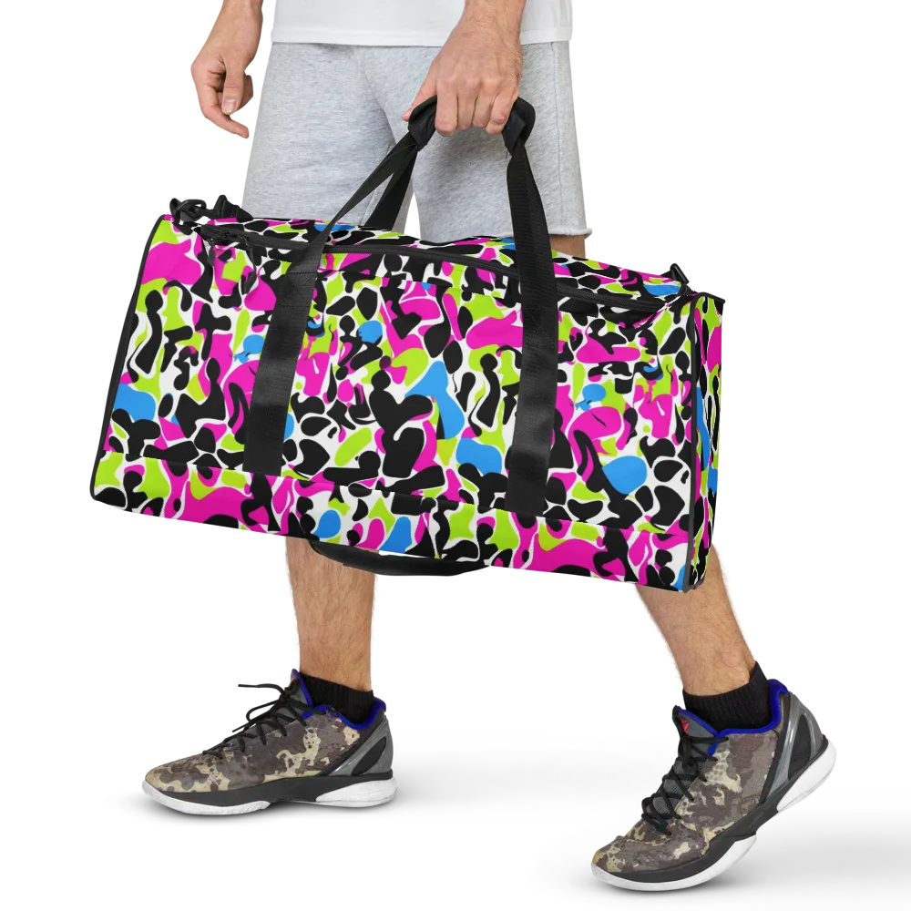 Electric Ink Garden on Duffle Bag — Front