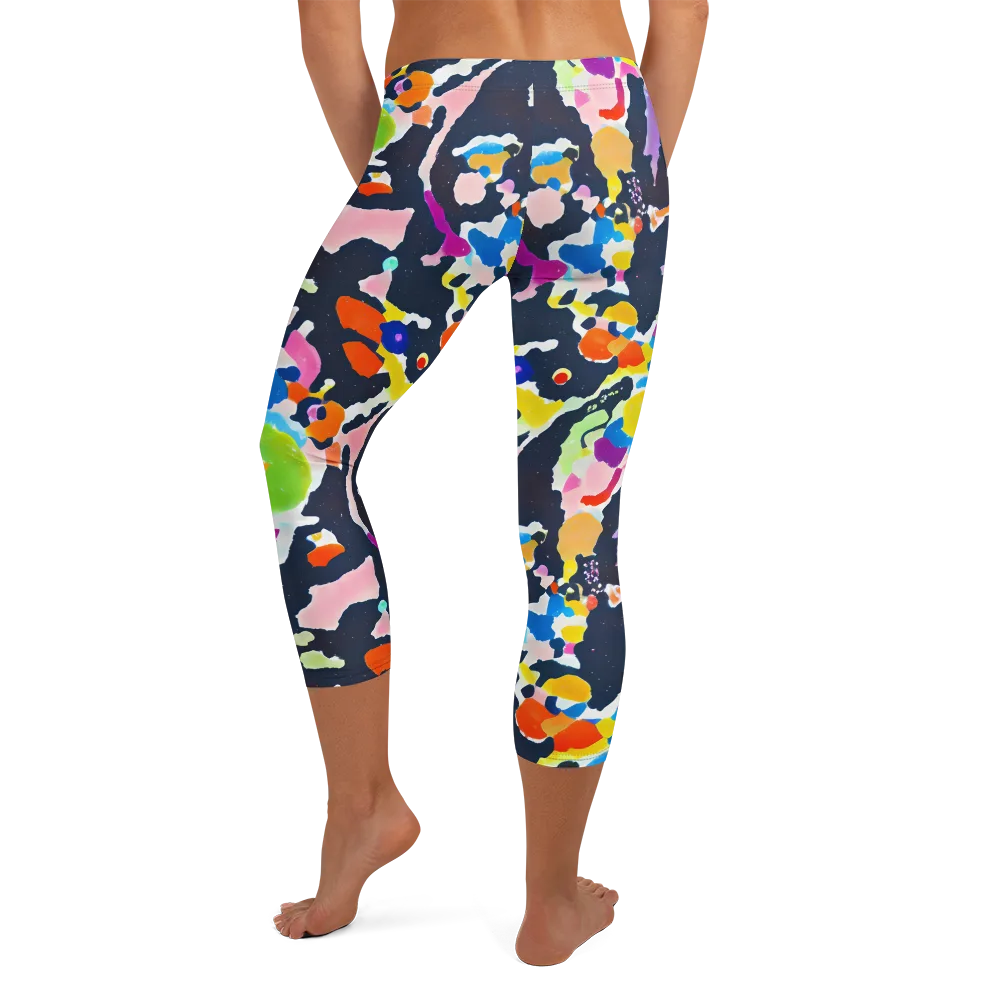 Kaleido Burst on Capri Leggings — Back