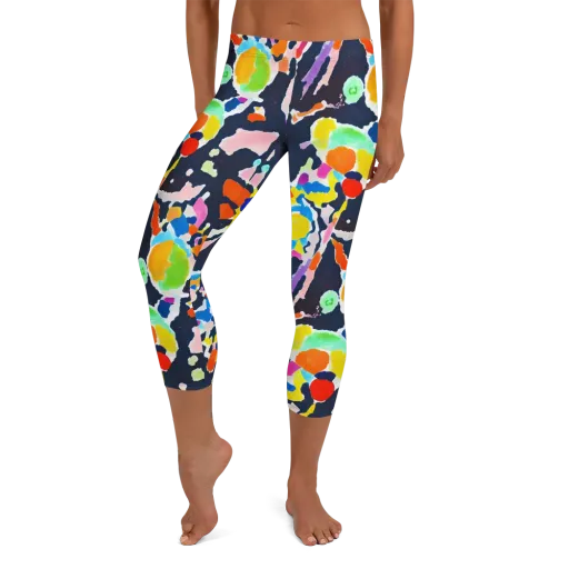 Kaleido Burst on a Capri Leggings