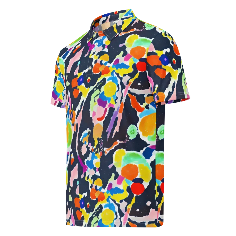 Kaleido Burst on Men's Slim Fit Polo Shirt — Left Front