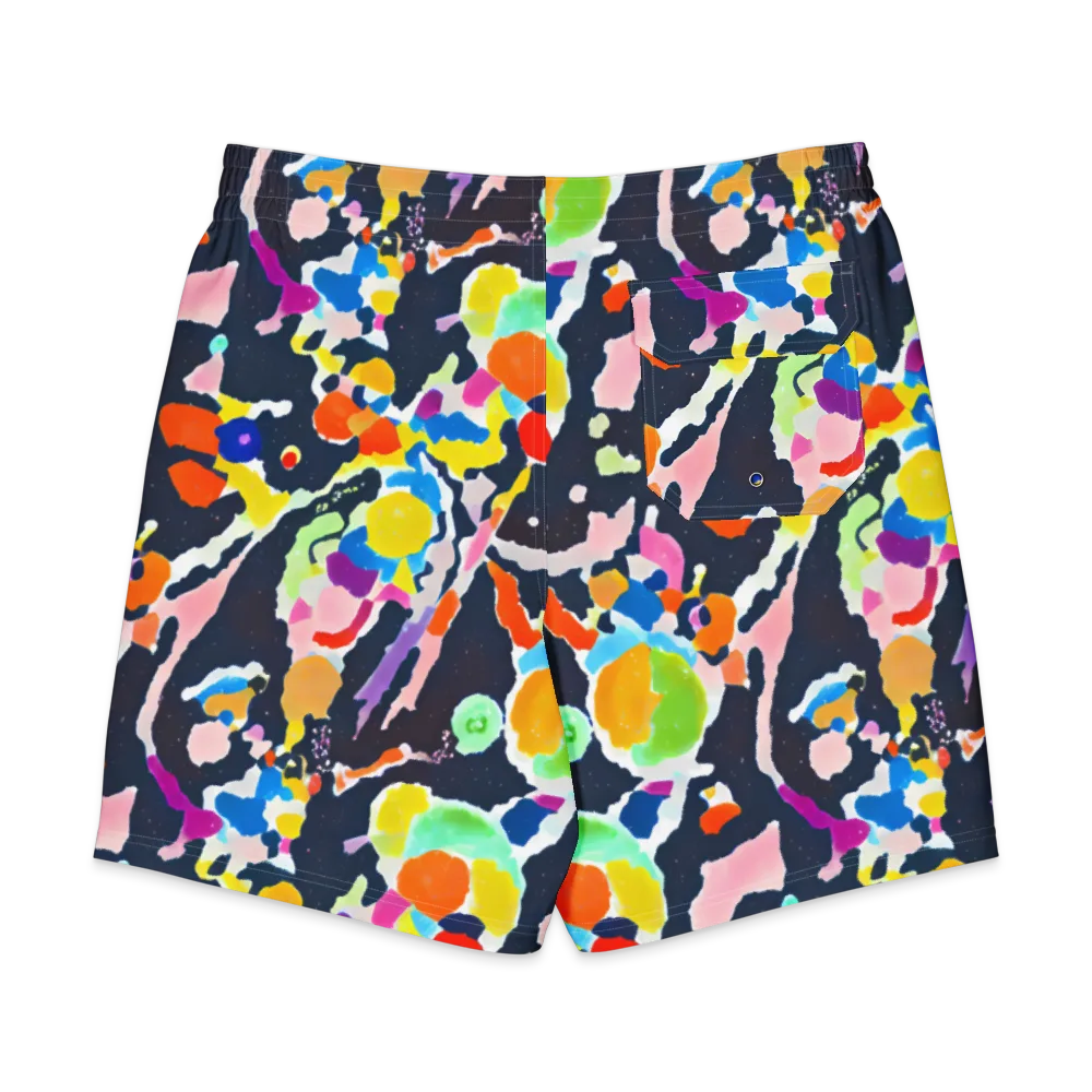 Kaleido Burst on Men's Board Shorts — Back