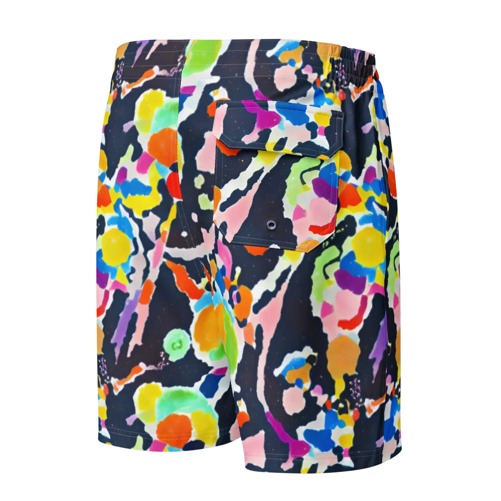 Kaleido Burst on Men's Board Shorts — Back
