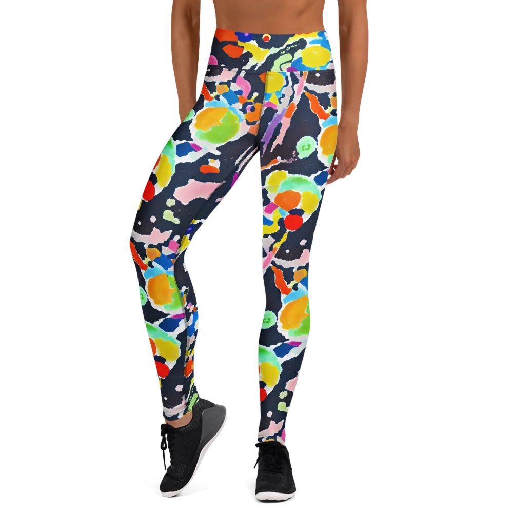 Kaleido Burst on Yoga Leggings — Front
