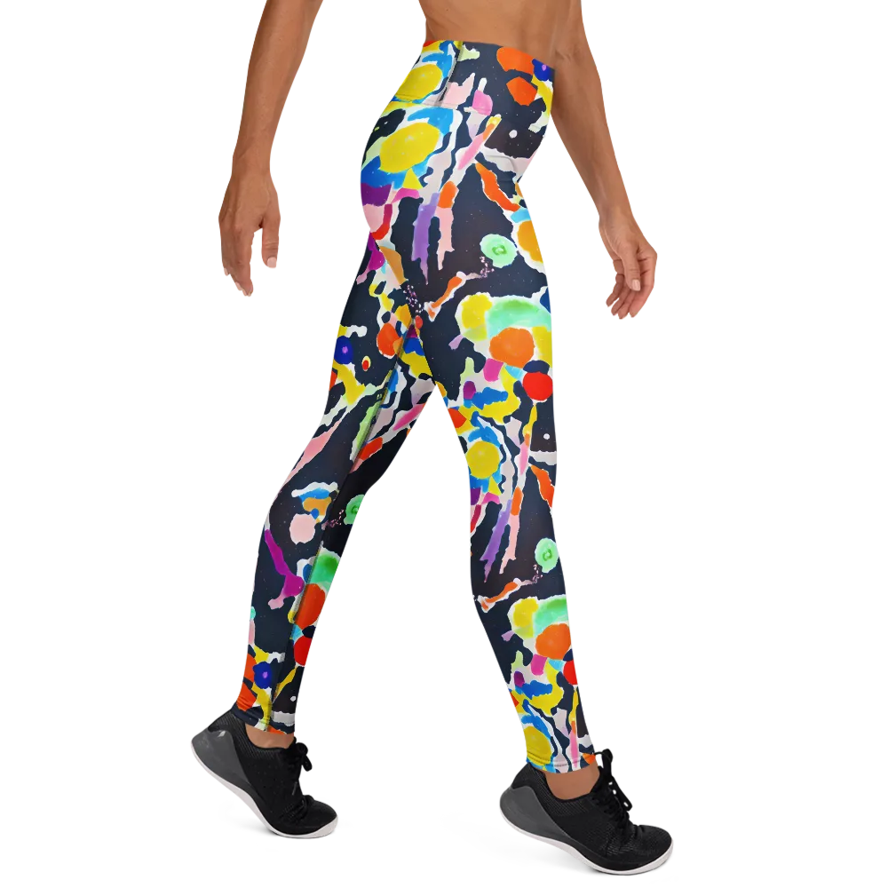 Kaleido Burst on Yoga Leggings — Right