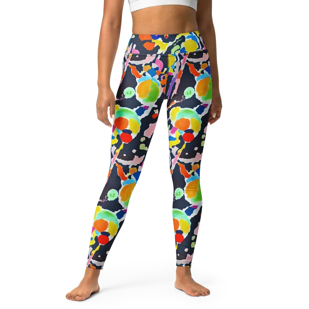 Kaleido Burst on Yoga Leggings — Front
