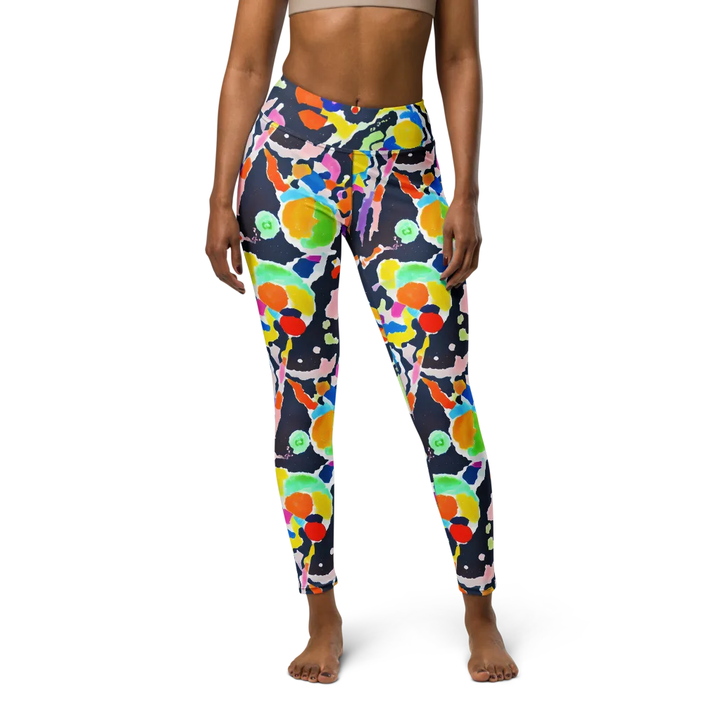 Kaleido Burst on Yoga Leggings — Front