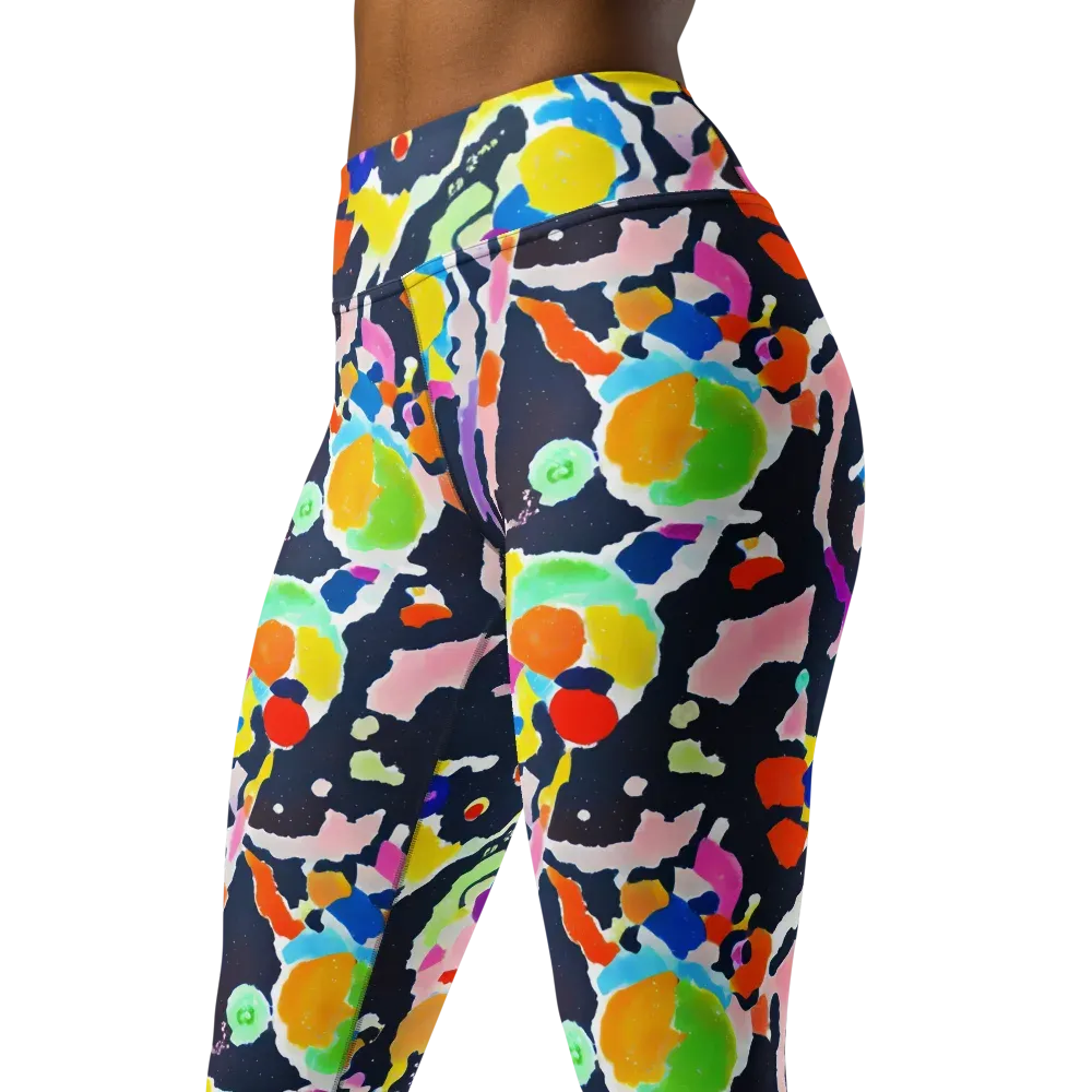 Kaleido Burst on Yoga Leggings — Left Front