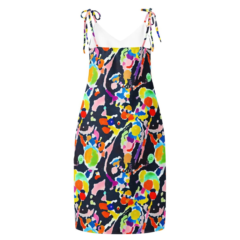 Kaleido Burst on Slip Dress — Back