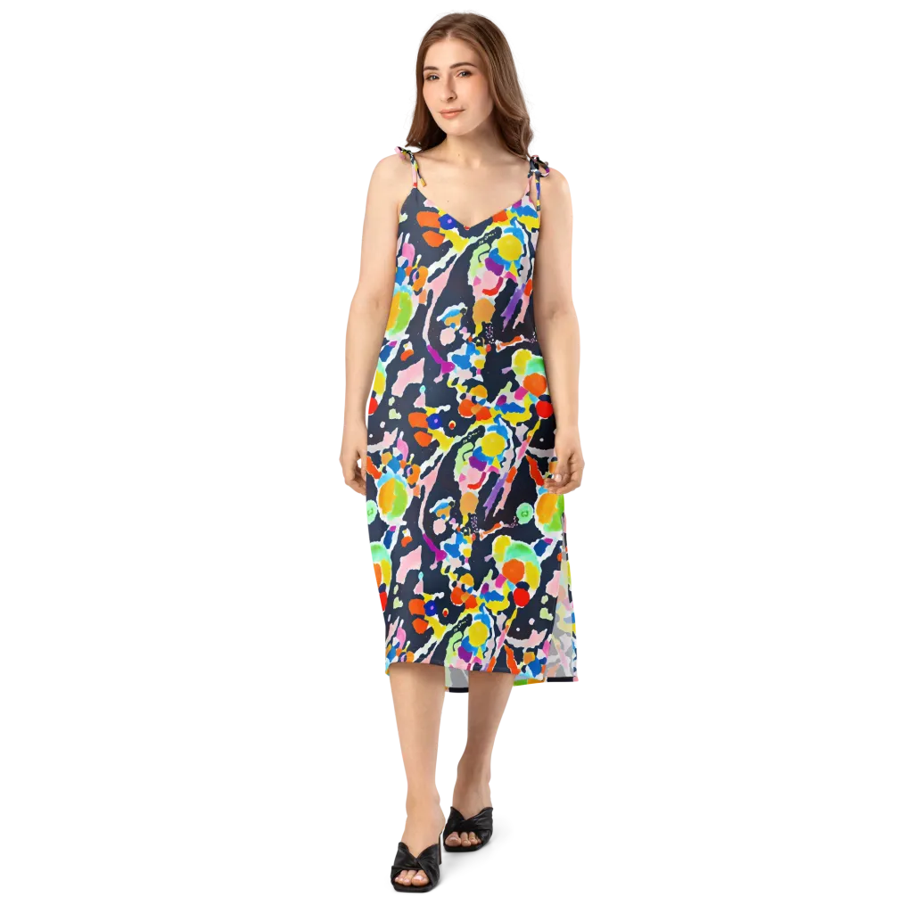 Kaleido Burst on Slip Dress — Front