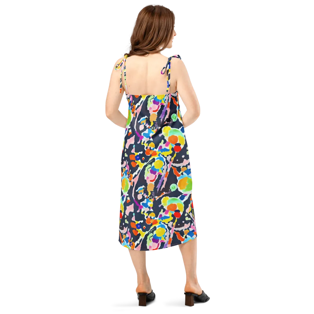 Kaleido Burst on Slip Dress — Back