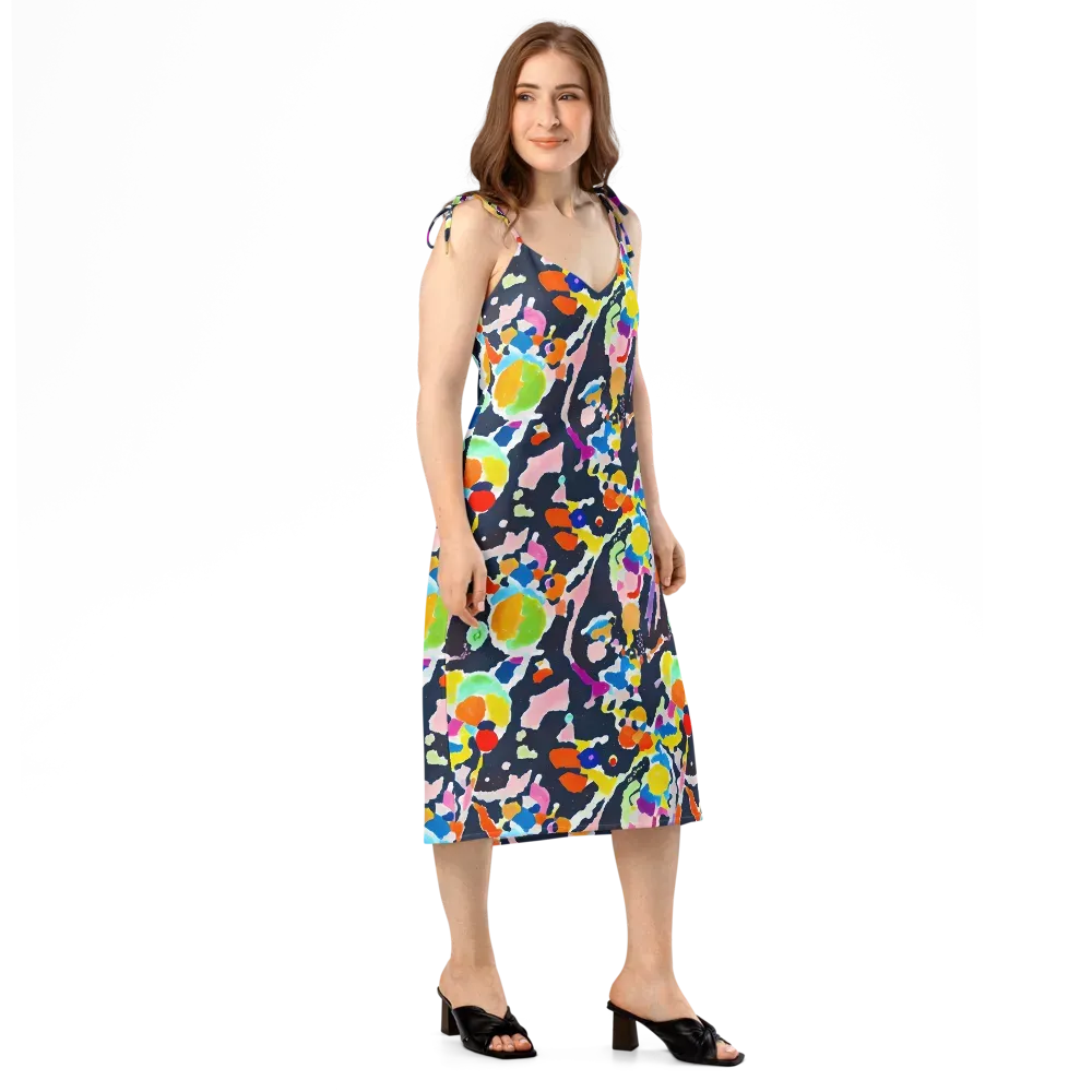 Kaleido Burst on Slip Dress — Right Front