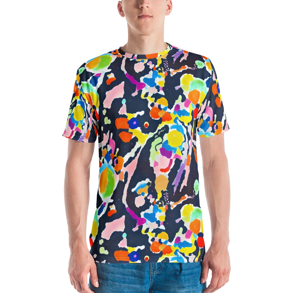 Kaleido Burst on Men's Crew Neck T-Shirt — Front