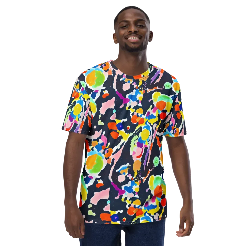 Kaleido Burst on Men's Crew Neck T-Shirt — Front
