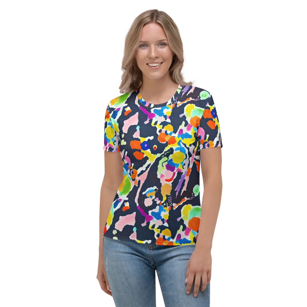 Kaleido Burst on Women's Crew Neck T-Shirt — Front
